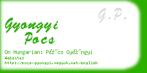 gyongyi pocs business card